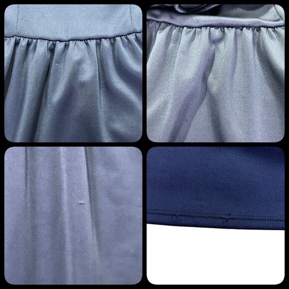 Trendyland Cap Sleeve Scoop Neck Pull On Midi Dress Size Large Navy Blue - Picture 6 of 12